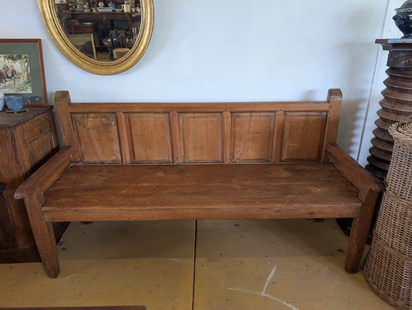 French Antique Wooden bench