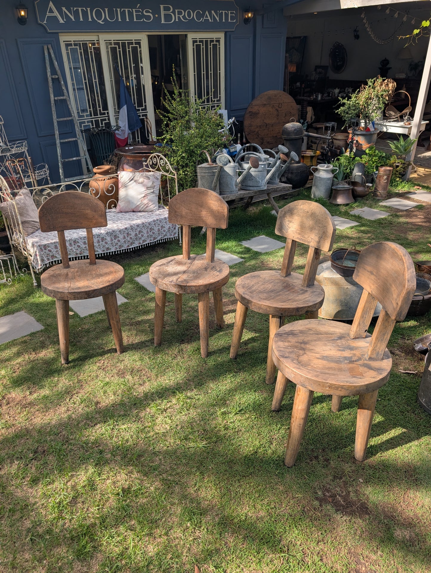 Set of 4 French Brutalist Chairs