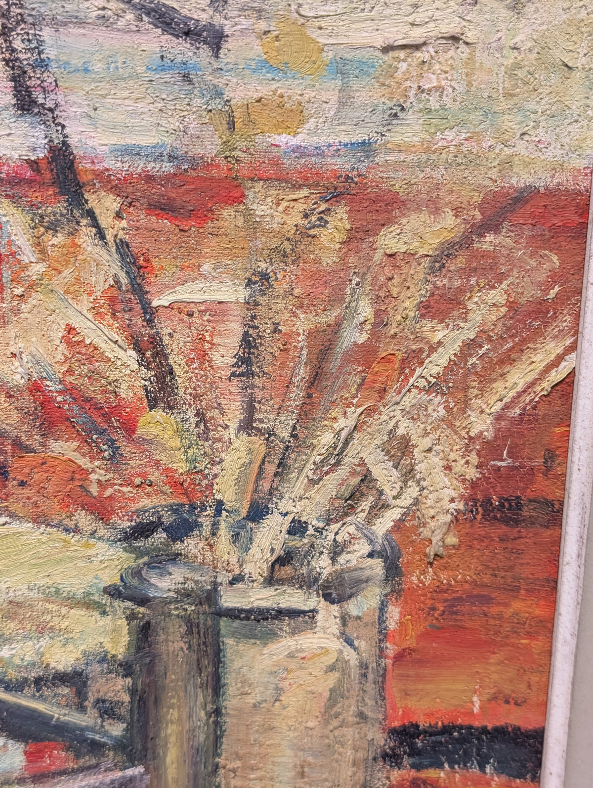Mid-Century French Impressionist Still Life Oil Painting by Pasdeloup