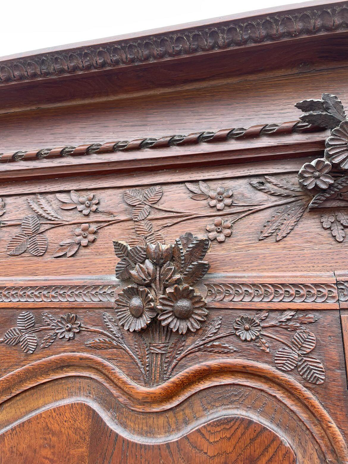 French oak Normandy Armoire