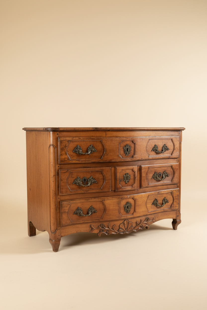 18th century French antiques Parisian walnut chest of drawers