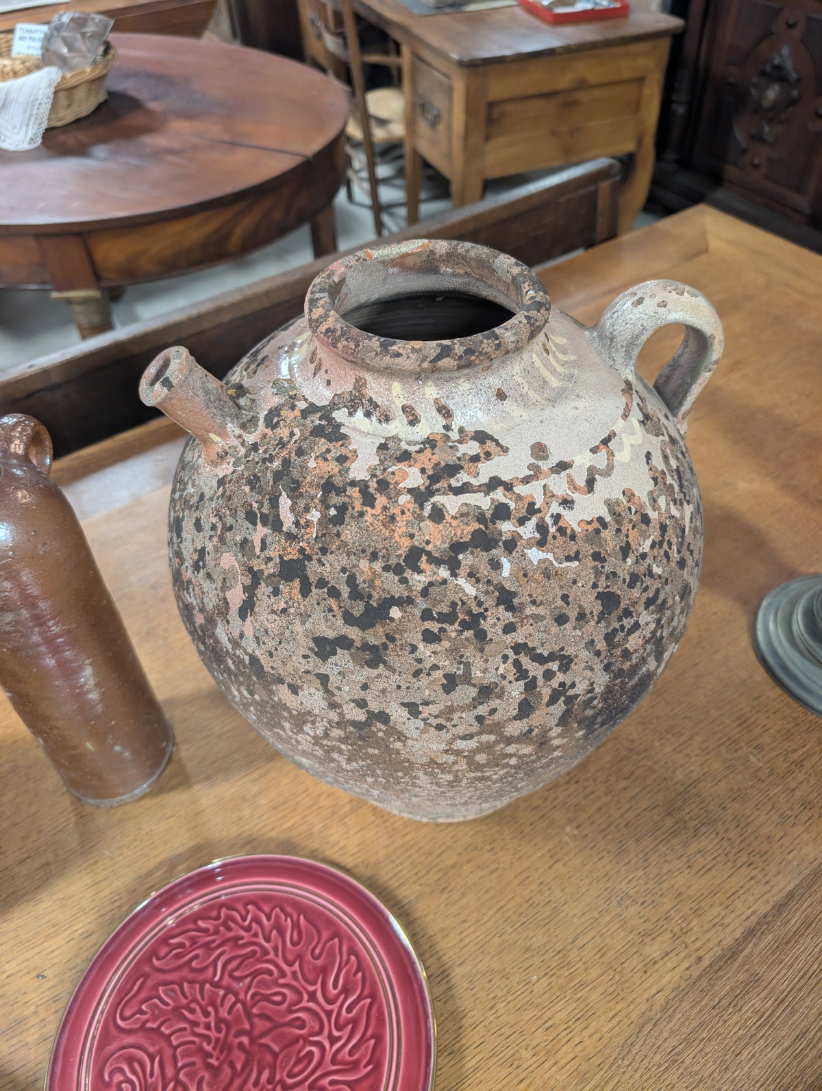 C19th Rare Antique French Terracotta Oil Jar – Sourced in France