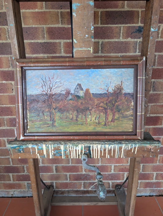 Criqueboeuf oil painting by JP Jouar mid CXXth