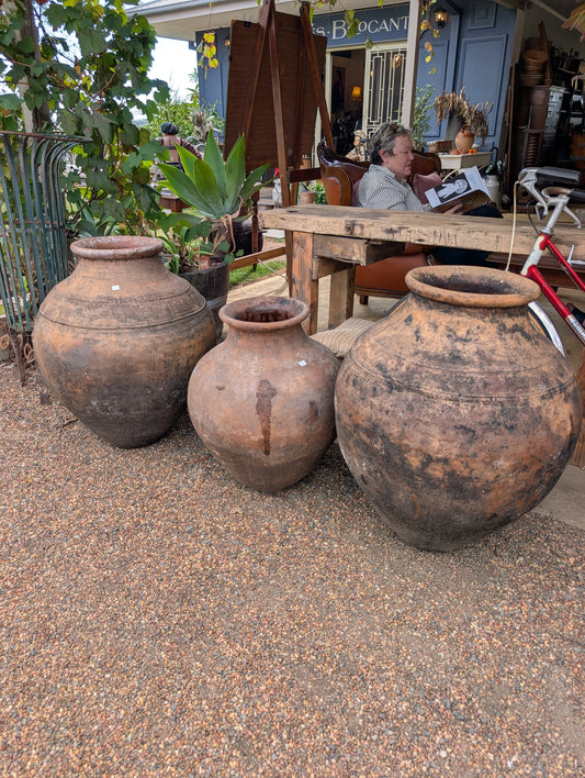 Antique Olive Oils Jars 2 L 1 M