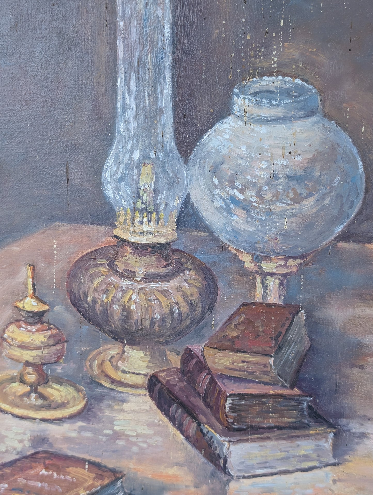 Nature morte aux lampes, oil painting CXXth