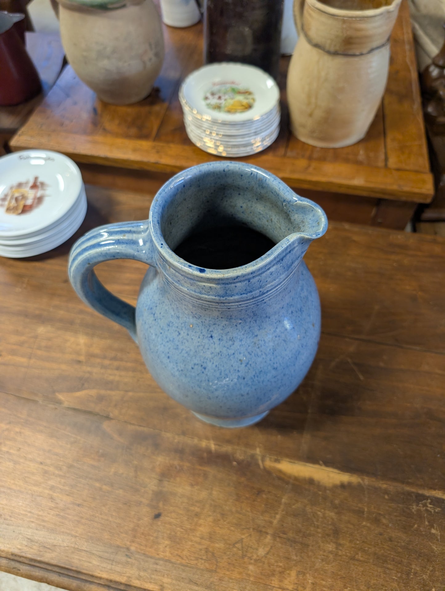 Antique French Stoneware pitcher from "Bourdon frères, Paris" 4L