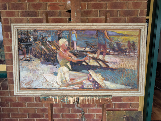 "Under the Riviera" by P.Landauer, oil on board