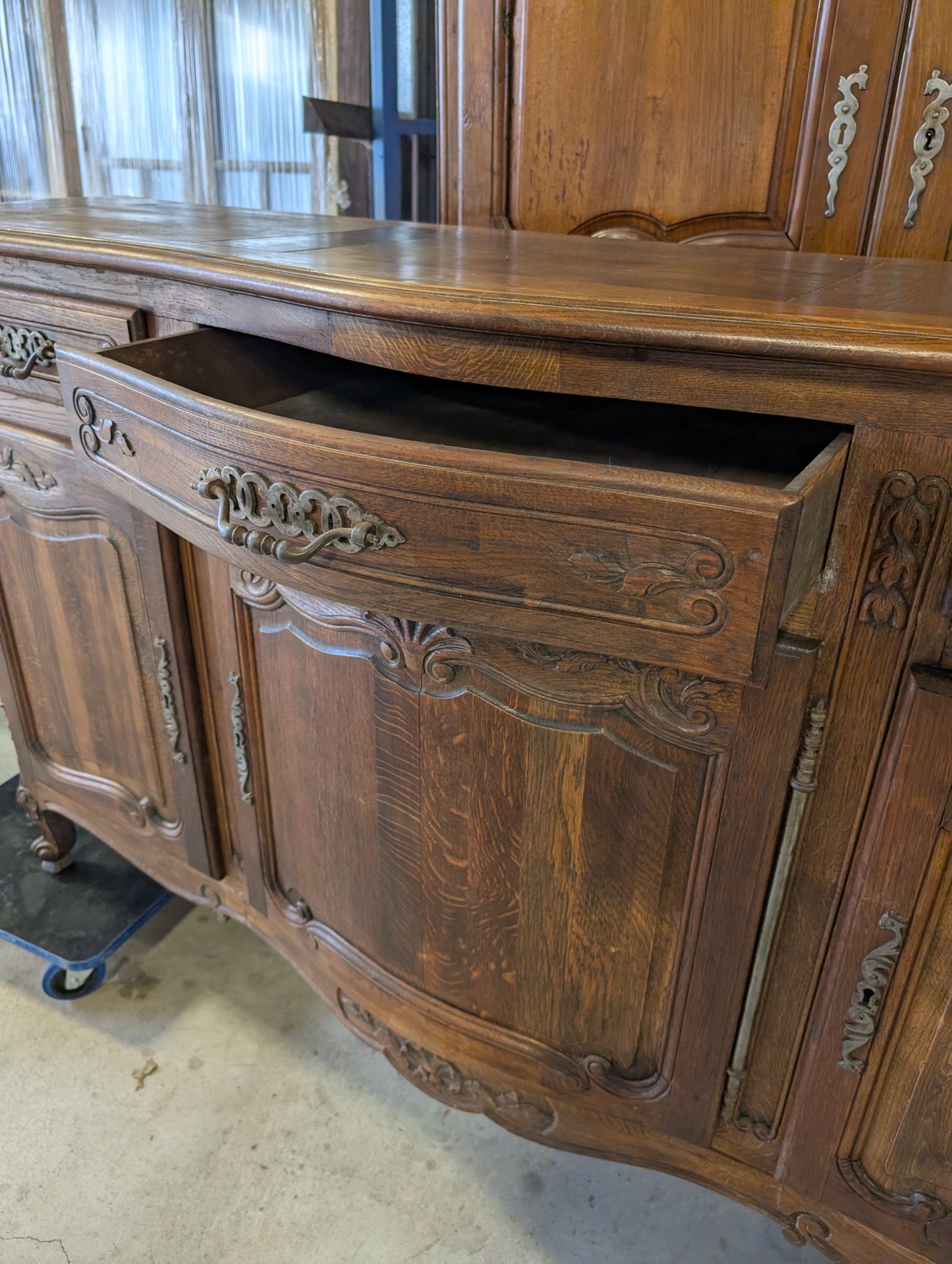 Louis XV Style French Oak Buffet C19th