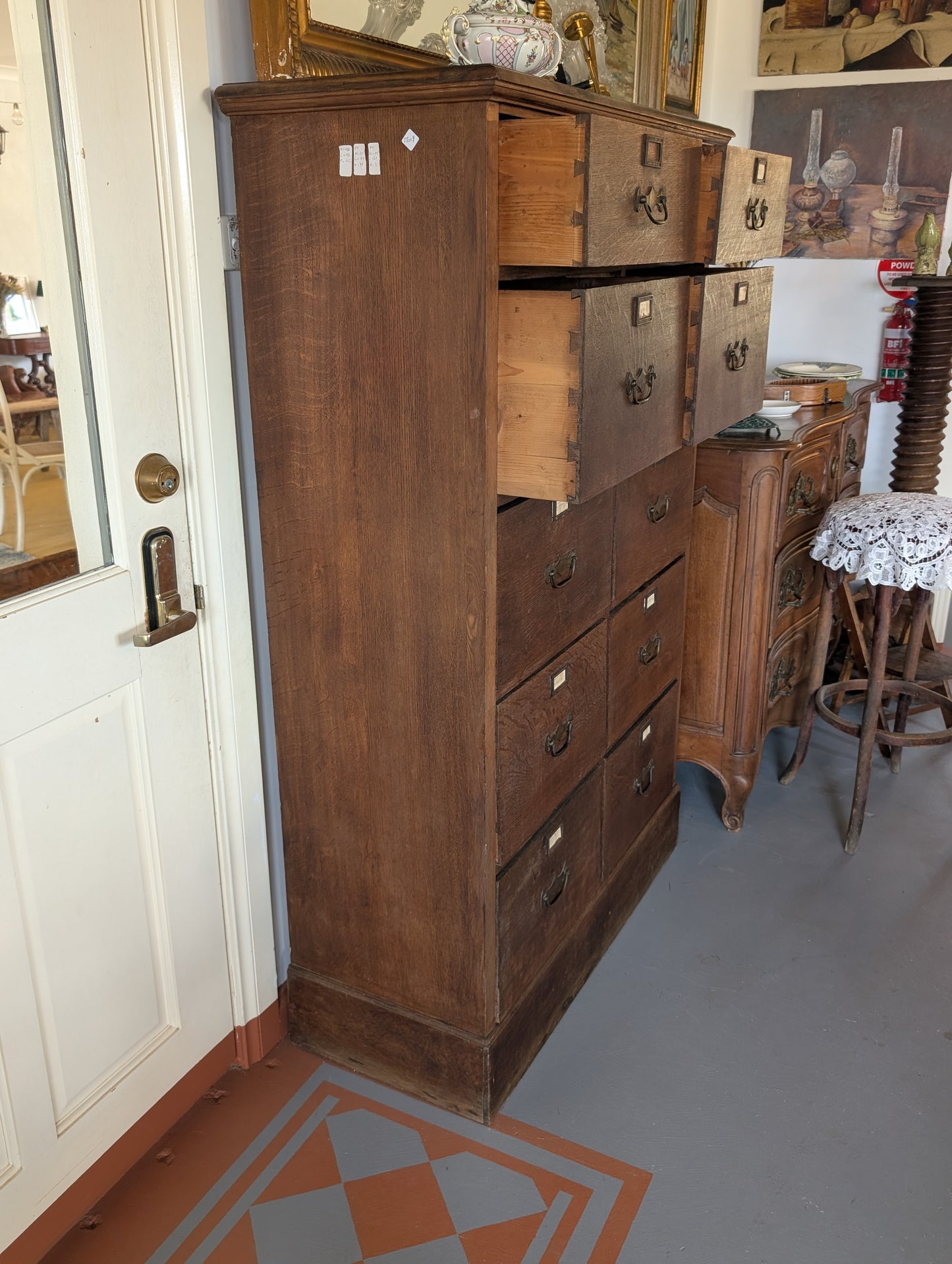 French Oak Apothecary Cabinet