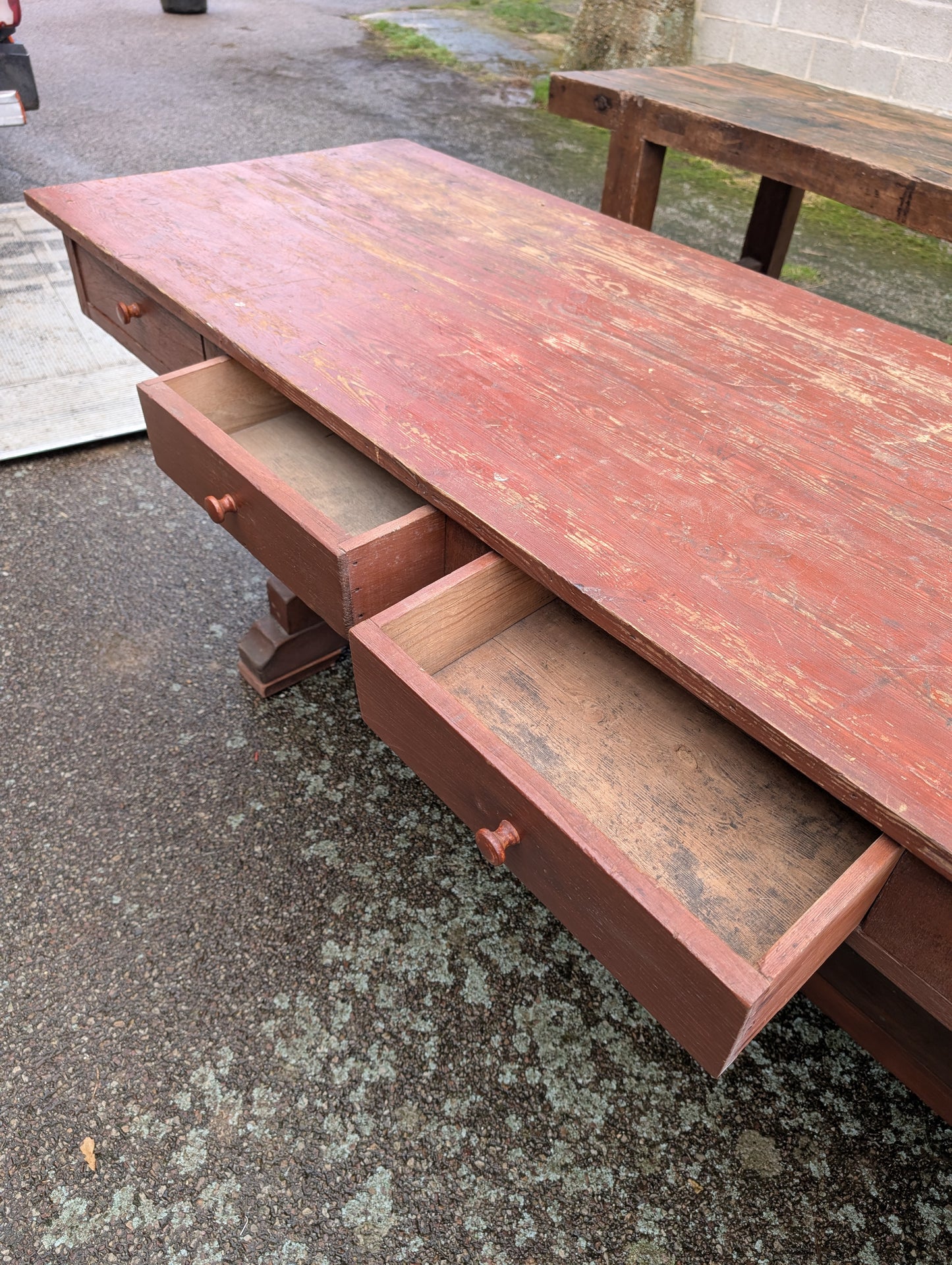 Monastery Table with 6 drawers XIXe