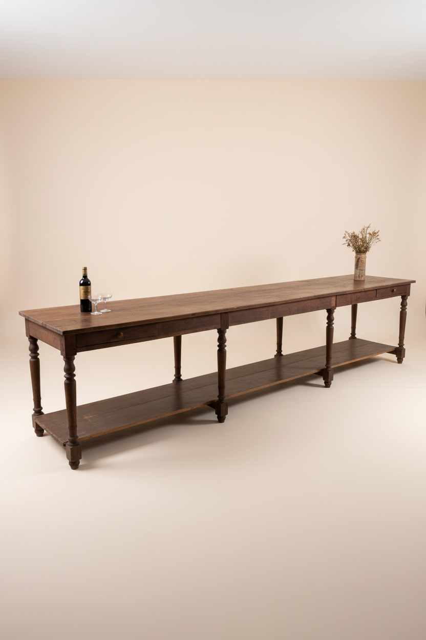 4m long drapers table