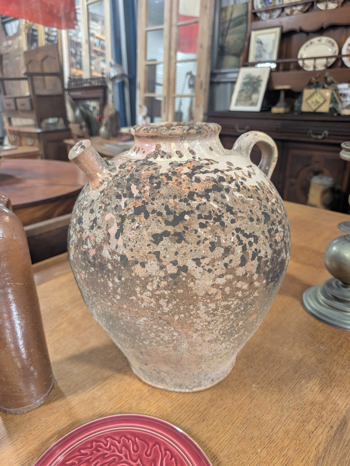C19th Rare Antique French Terracotta Oil Jar – Sourced in France