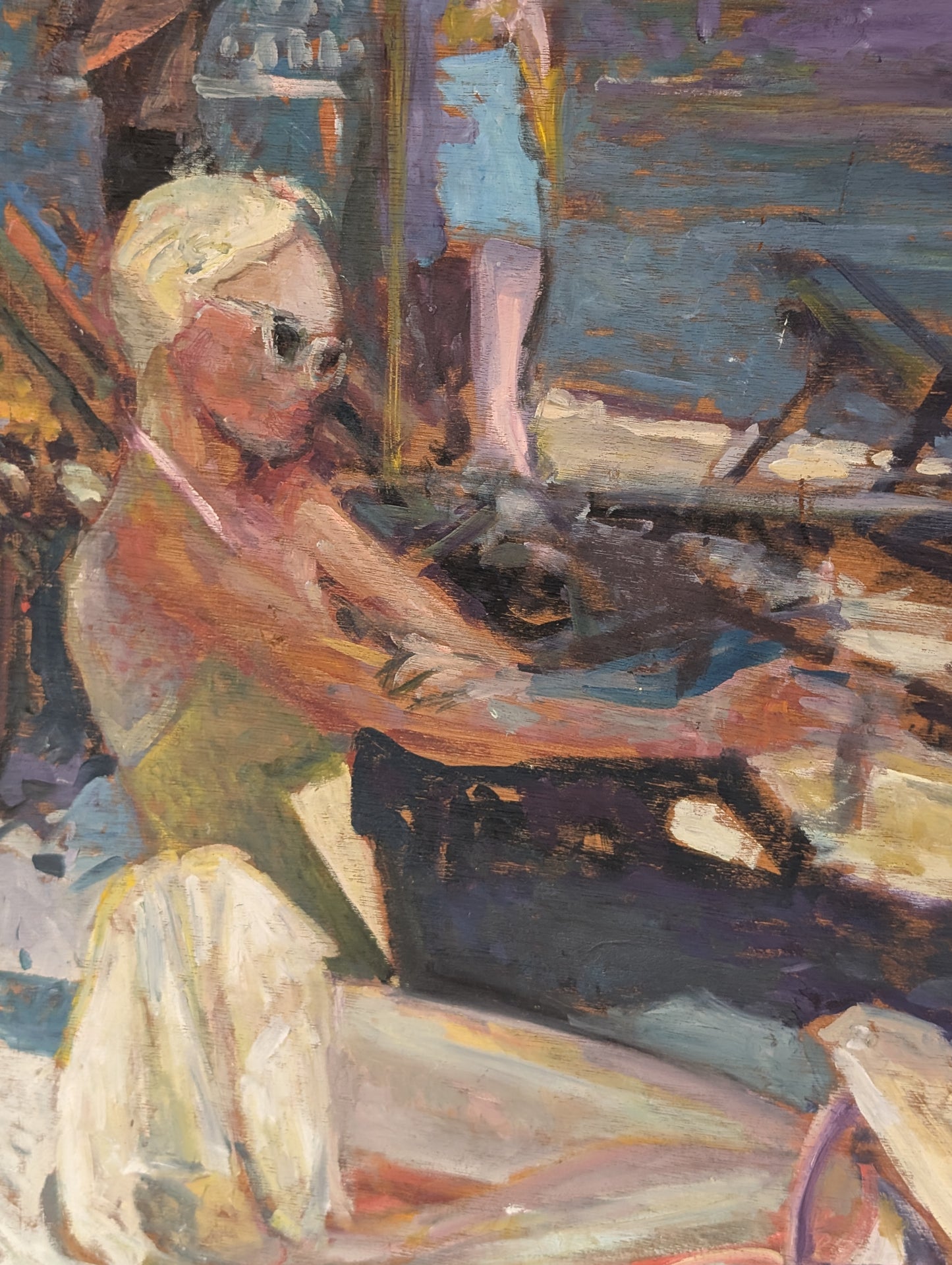 "Under the Riviera" by P.Landauer, oil on board