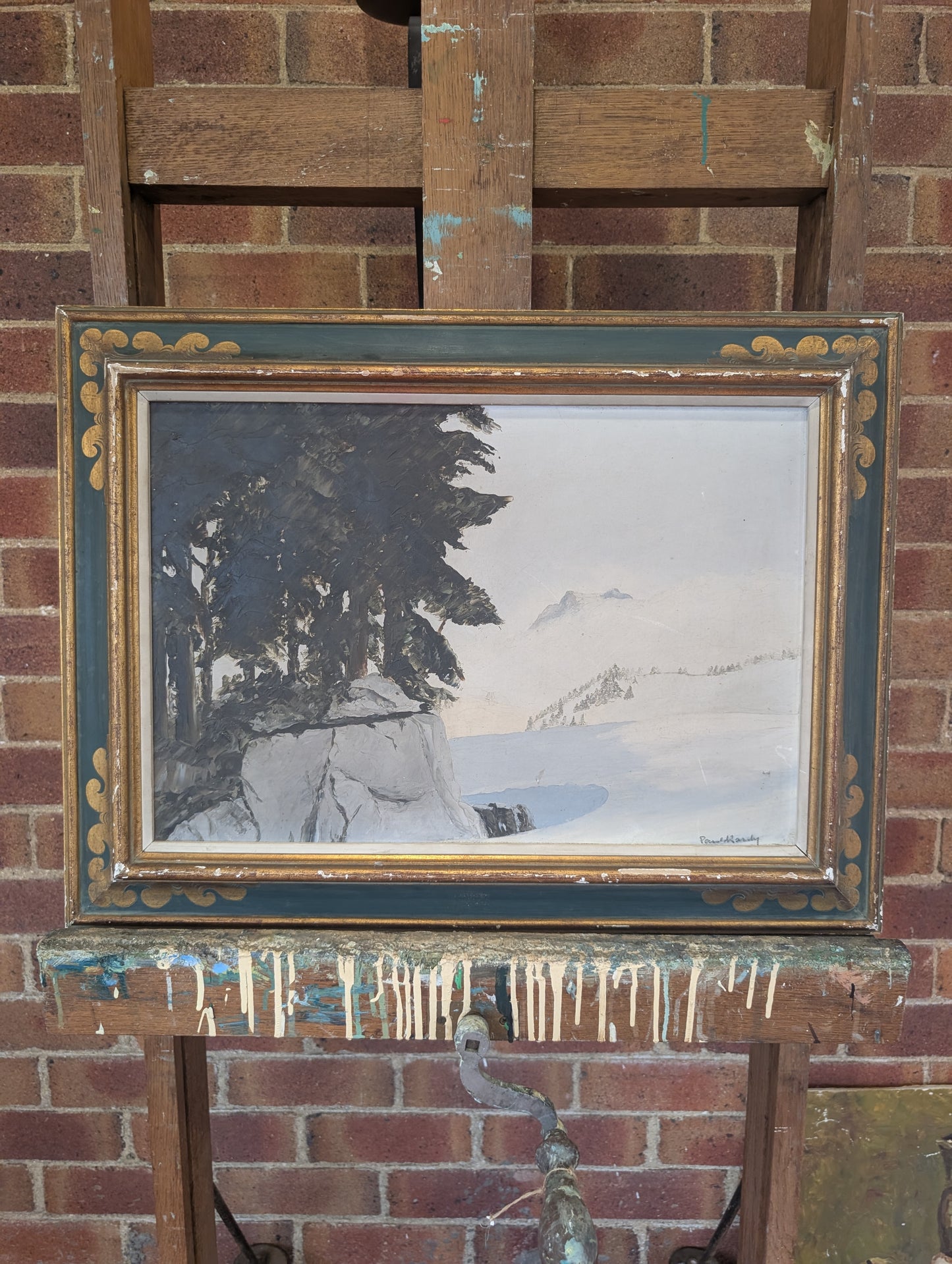 Alpine landscape by Paul Hardy (b.1862) oil on canvas