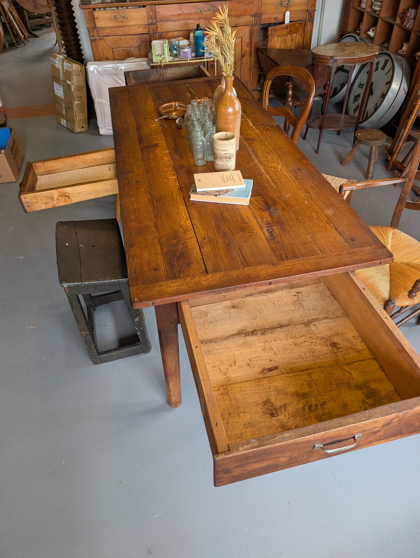 French Farm table 3 drawers