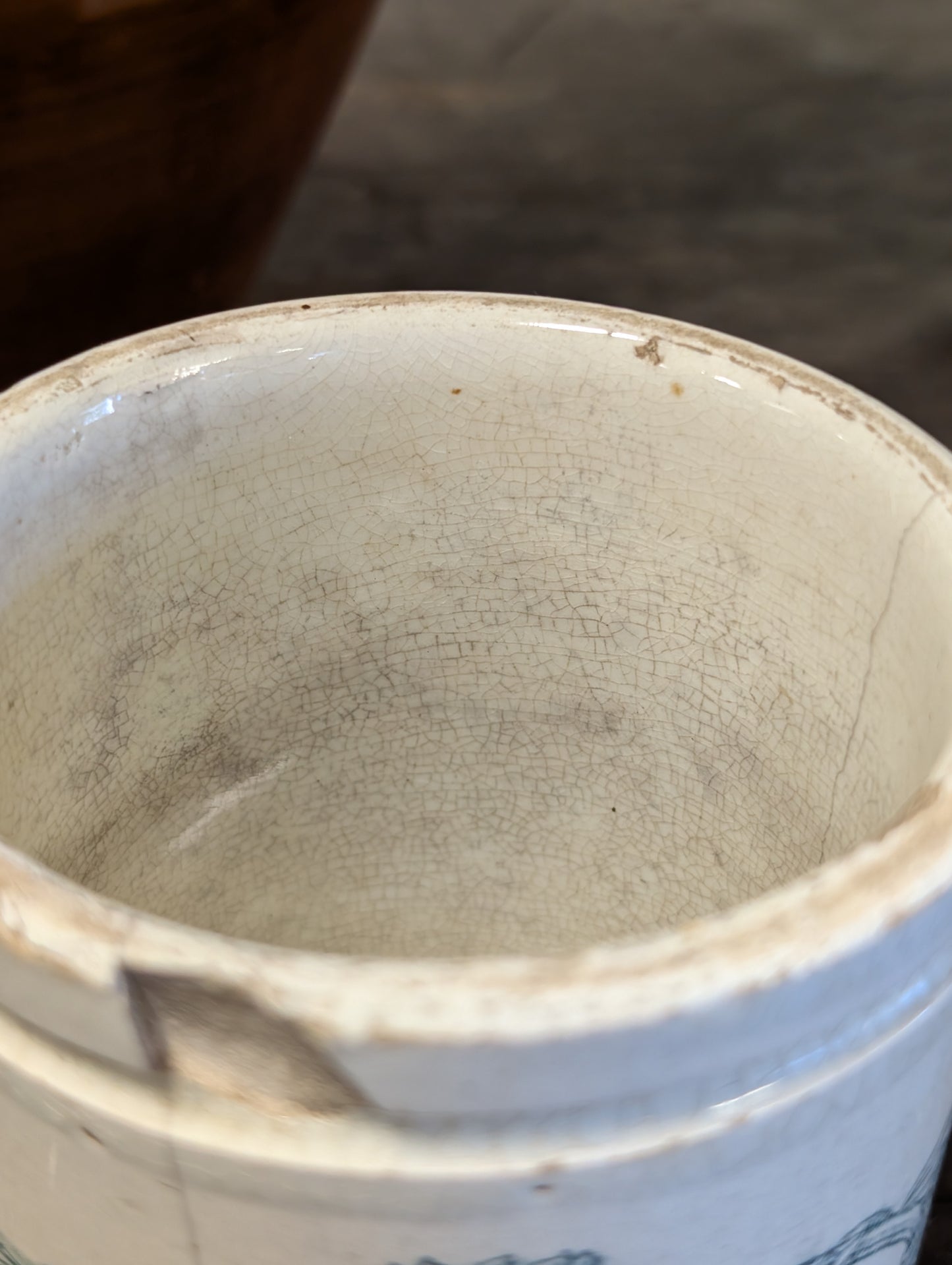 Felix Potin Jam pot ceramic late C19th