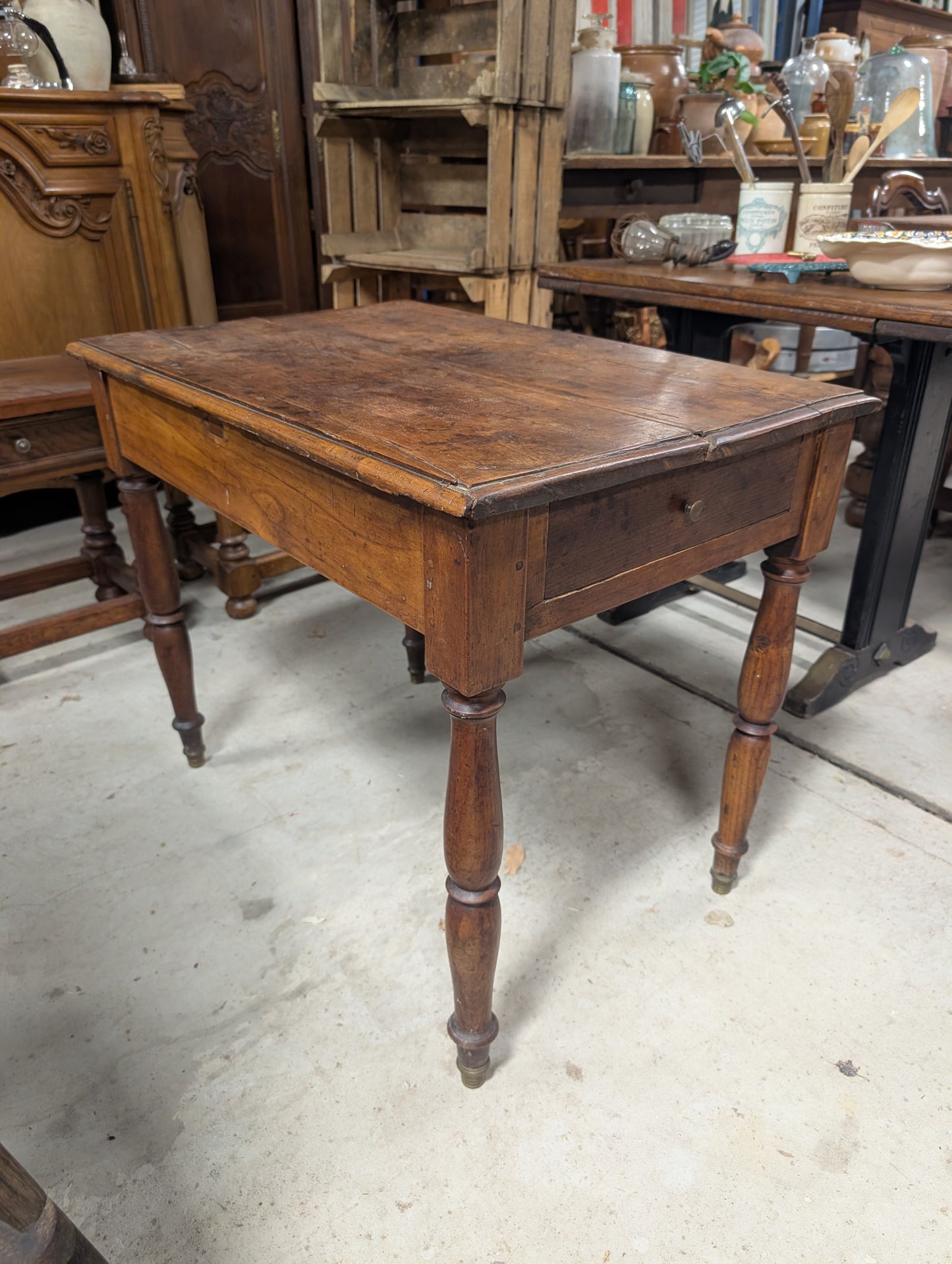 19th C. French Provincial Louis Philippe Walnut Writing Table