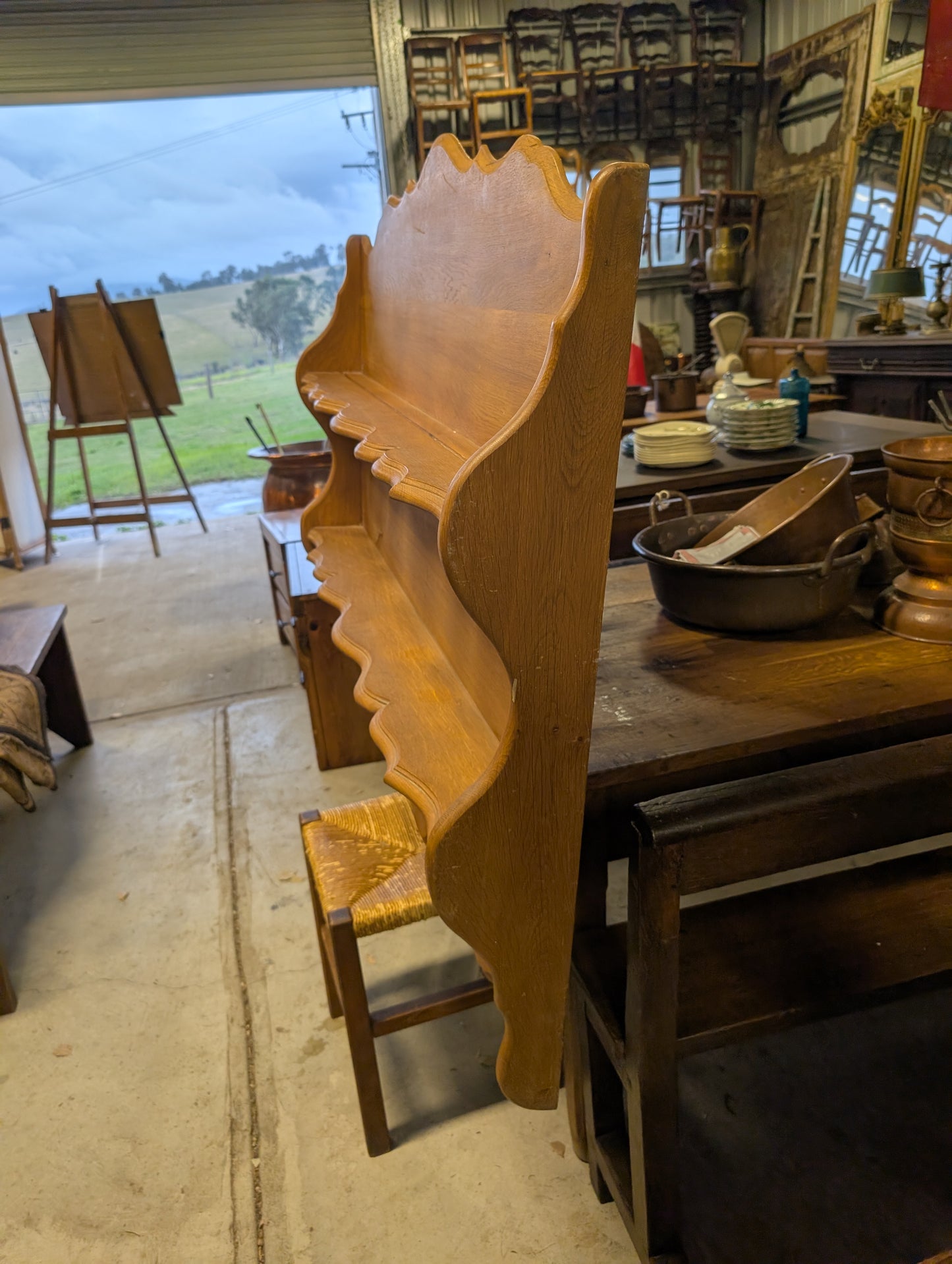 Antique French Oak Plate Rack – Normandy