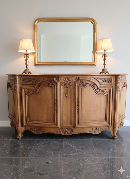 18th Century French Louis XV style walnut buffet enfilade