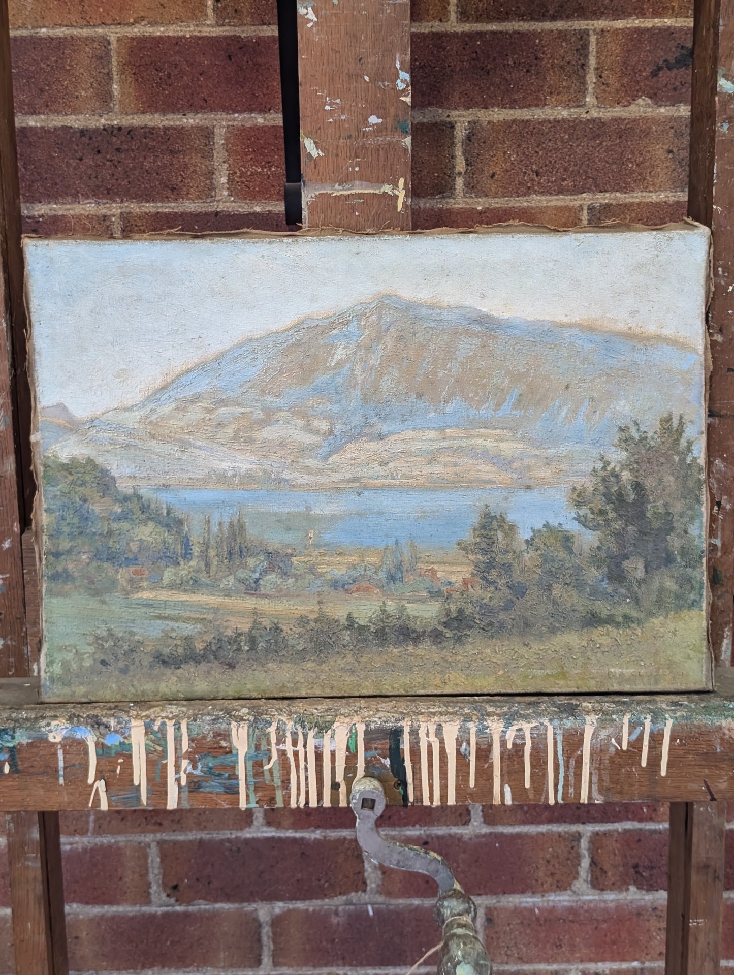 Annecy Lake -P.A. Cluzeau - oil on canvas - early CXXth