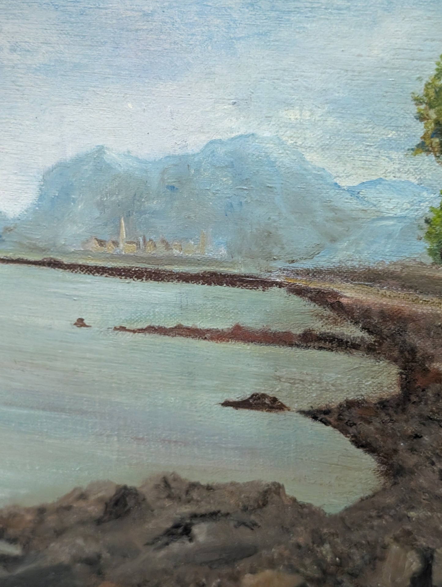 Coastal landscape - oil on canvas - mid CXXth