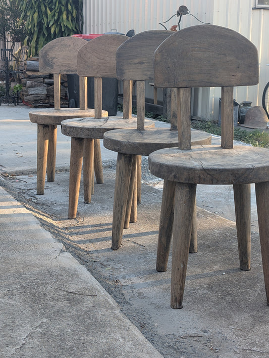 Set of 4 French Brutalist Chairs