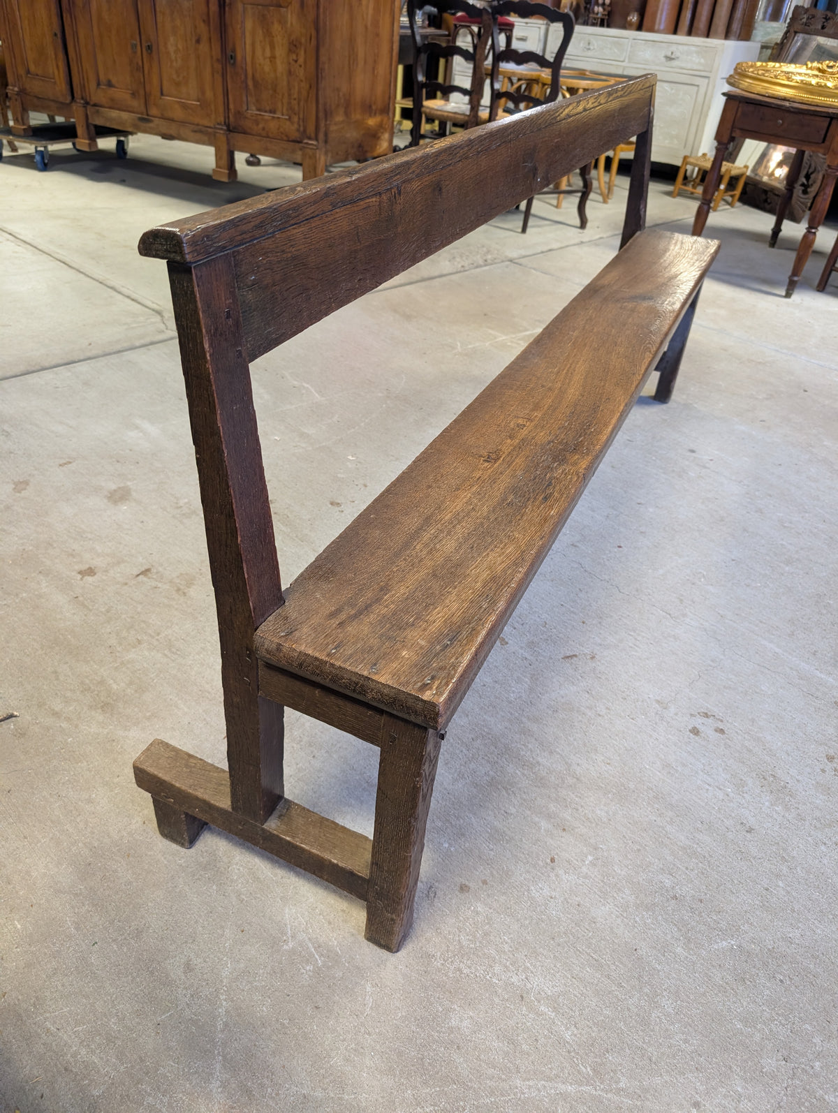 Pair of Antique French Open-Back Bench Pews - Circa 1900