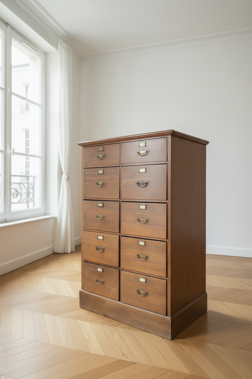 French Oak Apothecary Cabinet