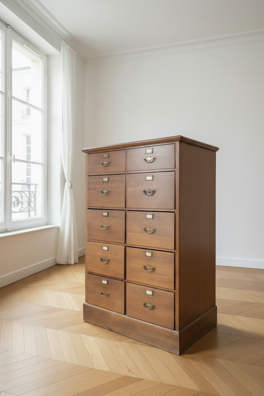 French Oak Apothecary Cabinet