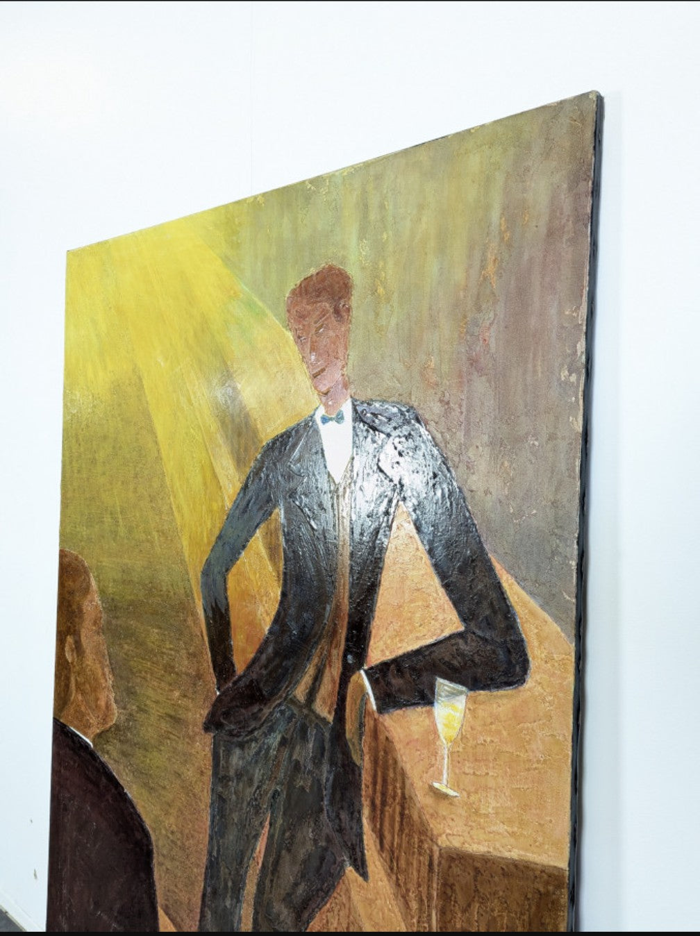 Bar scene painting by A. Gueno "Ymoa" 1998
