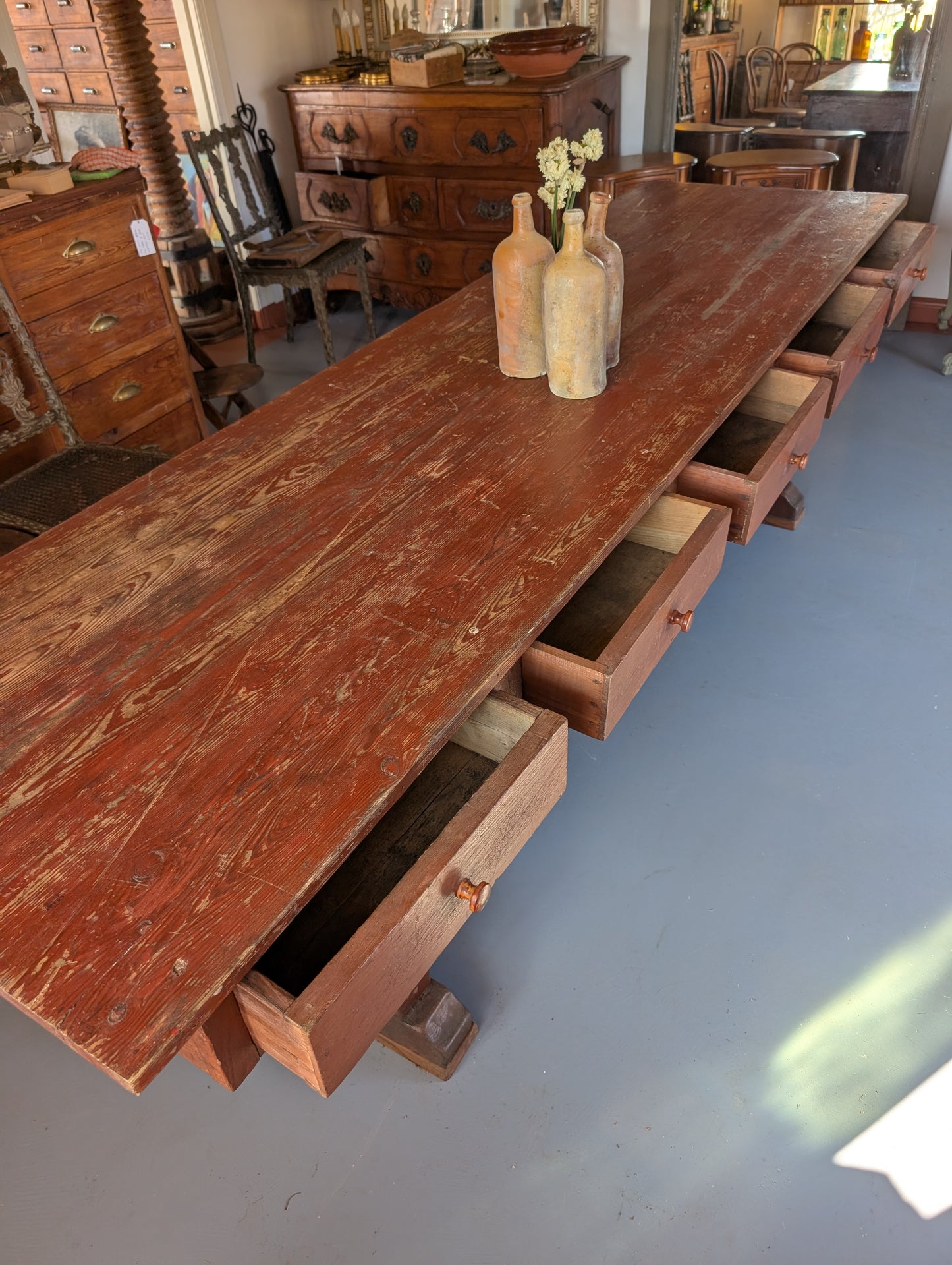 Monastery Table with 10 drawers XIXe