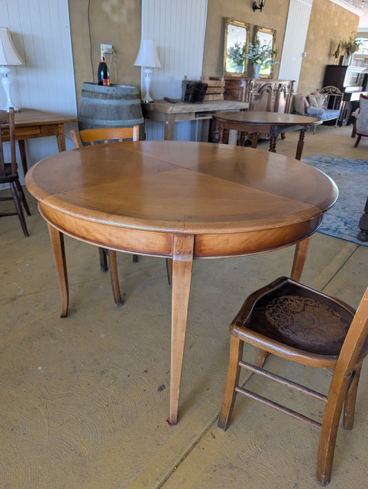 Cherry wood dining table with extensions