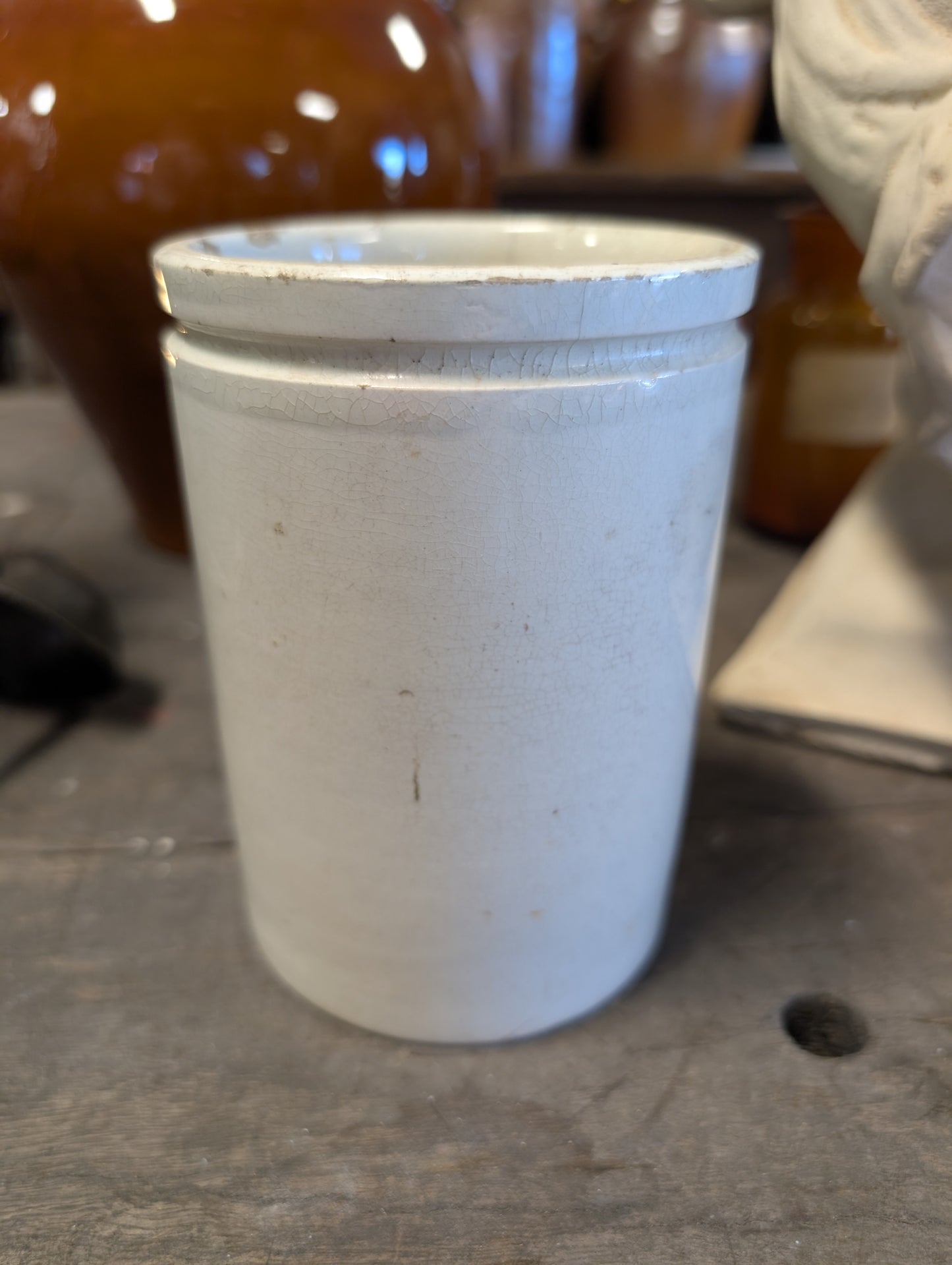 Felix Potin Jam pot ceramic late C19th