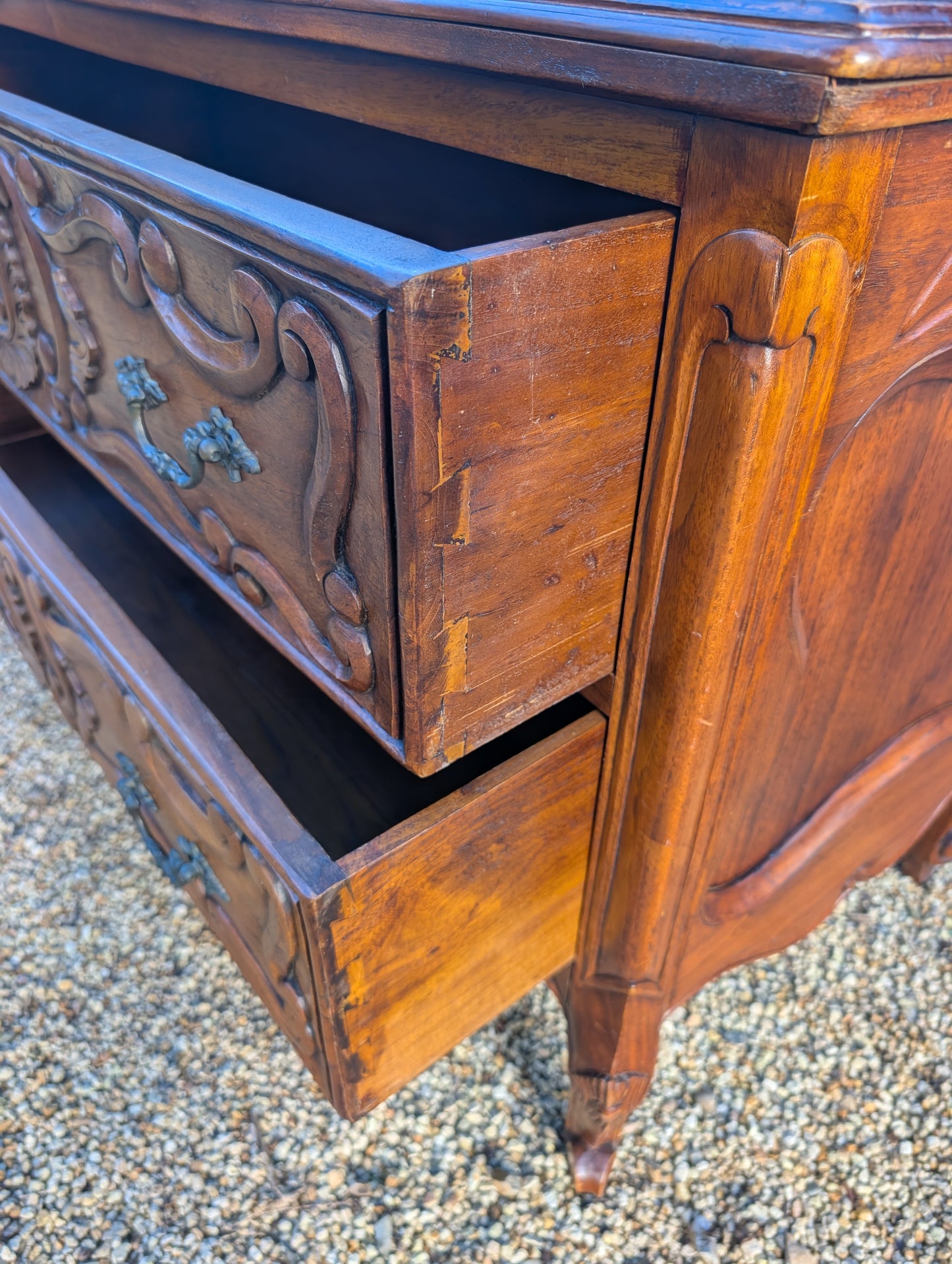 C19th Louis XV French Provincial chest of drawers