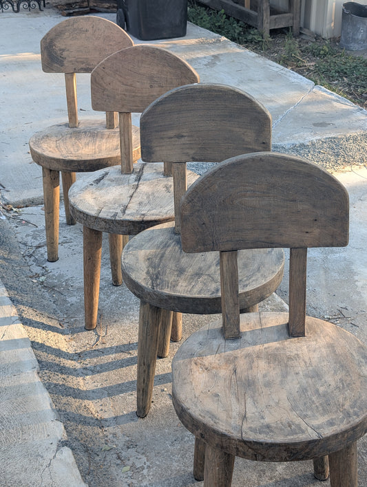 Set of 4 French Brutalist Chairs