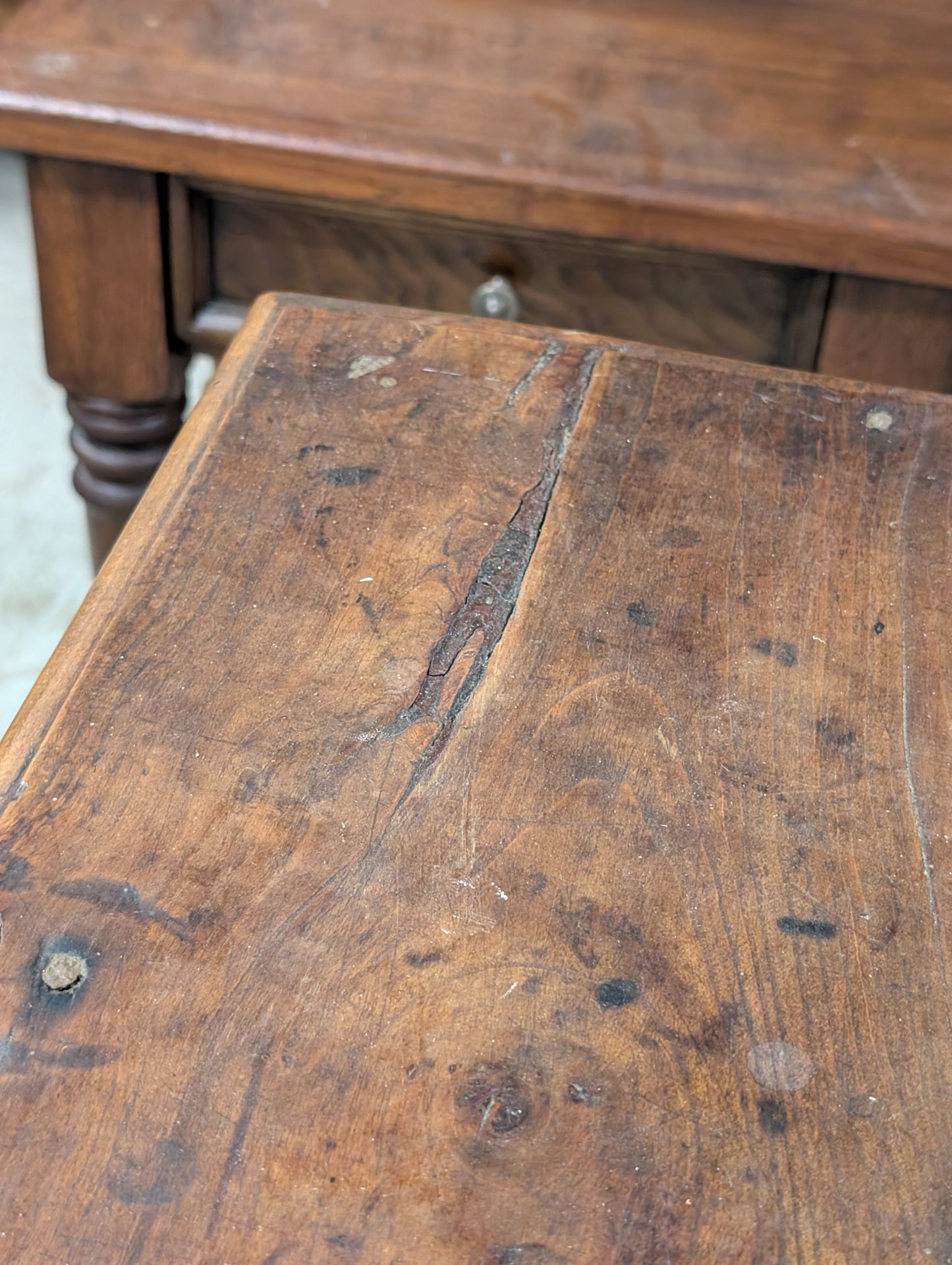 19th C. French Provincial Louis Philippe Walnut Writing Table