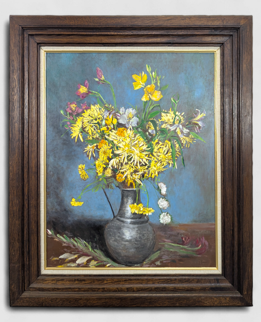 "Bouquet de fleurs" by Gisèle Rouquette - post impressionism - CXXth
