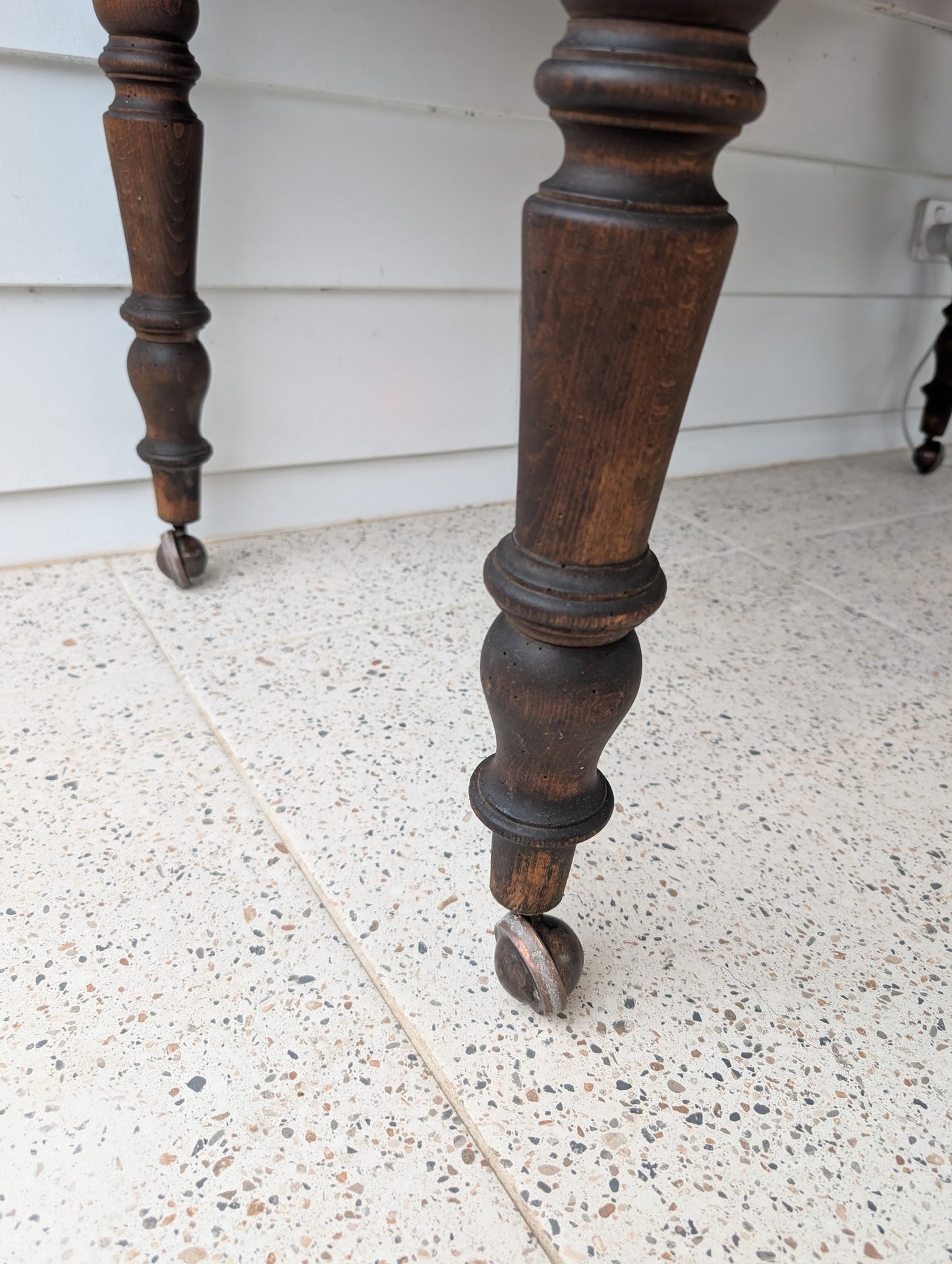19th Century Oak Farmhouse table on castors