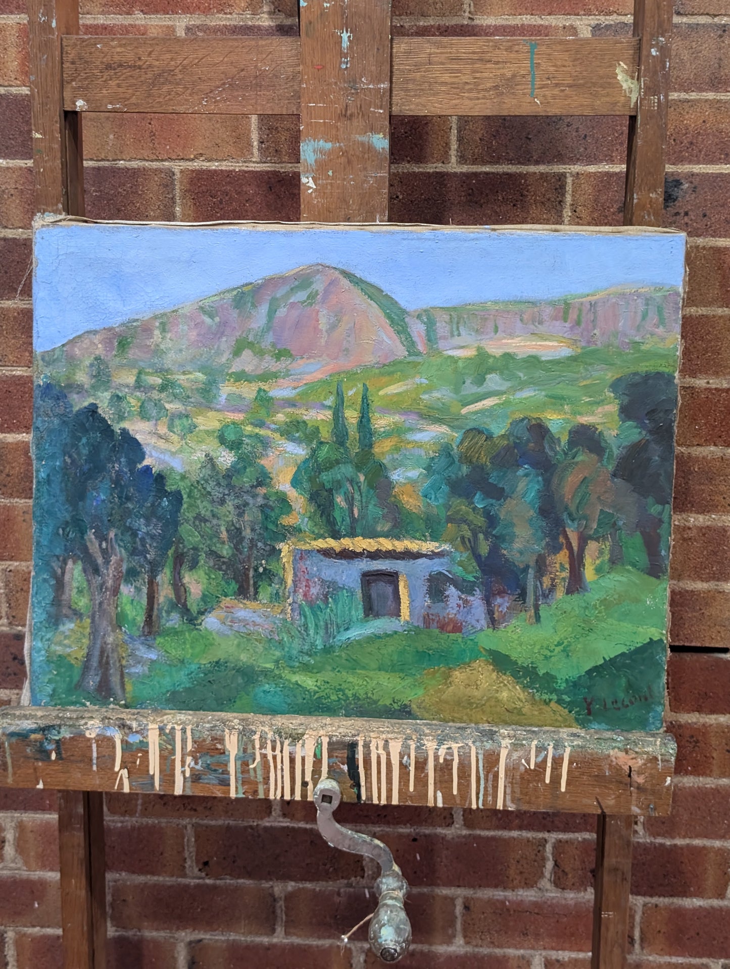 Provencial landscape - oil on canvas - early CXXth