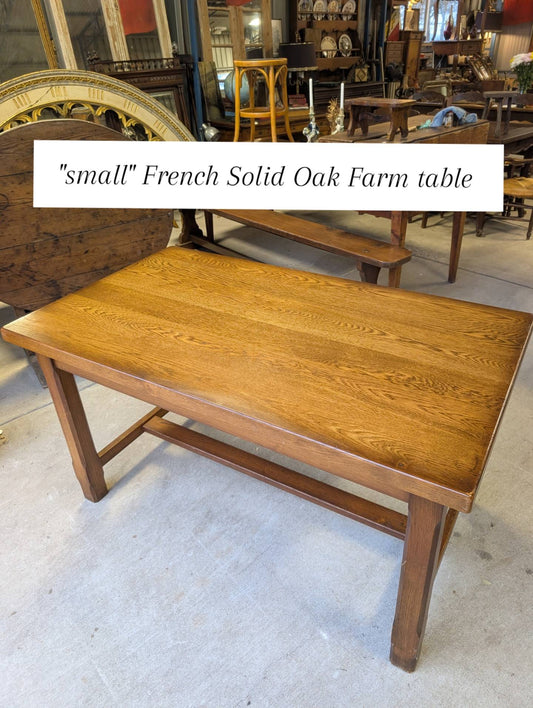 French oak dining table small