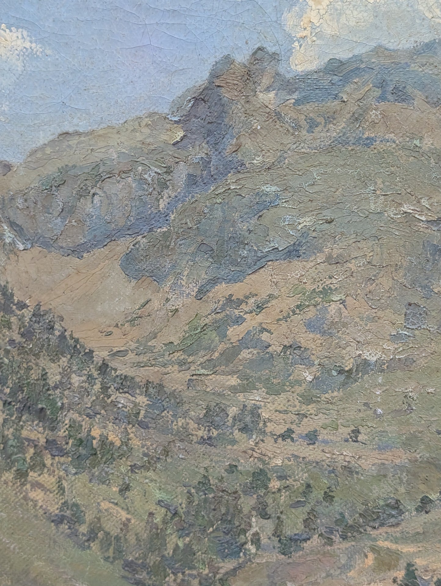 Mountain landscape - oil on canvas - 1931