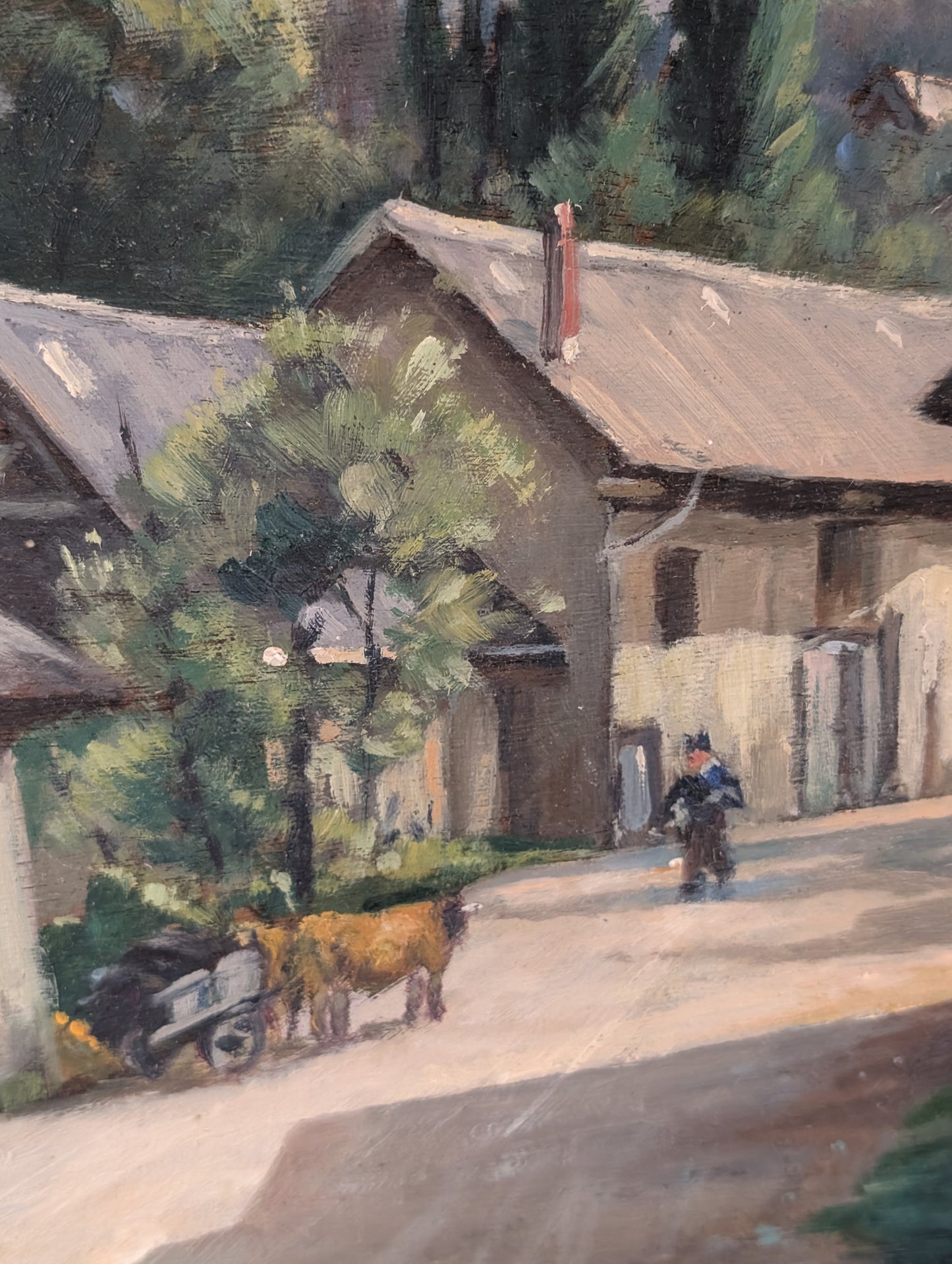 Provence landscape - Oil on board - mid CXXth