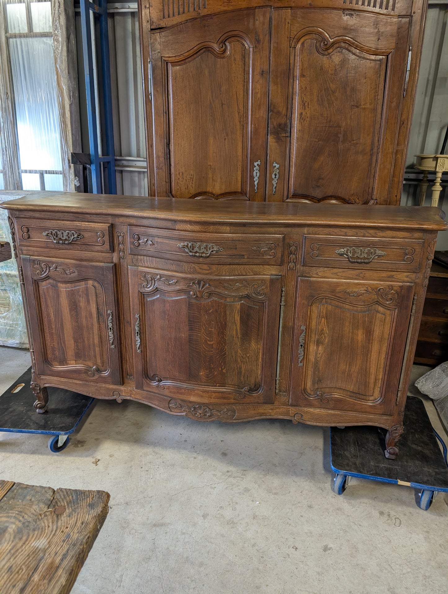 Louis XV Style French Oak Buffet C19th