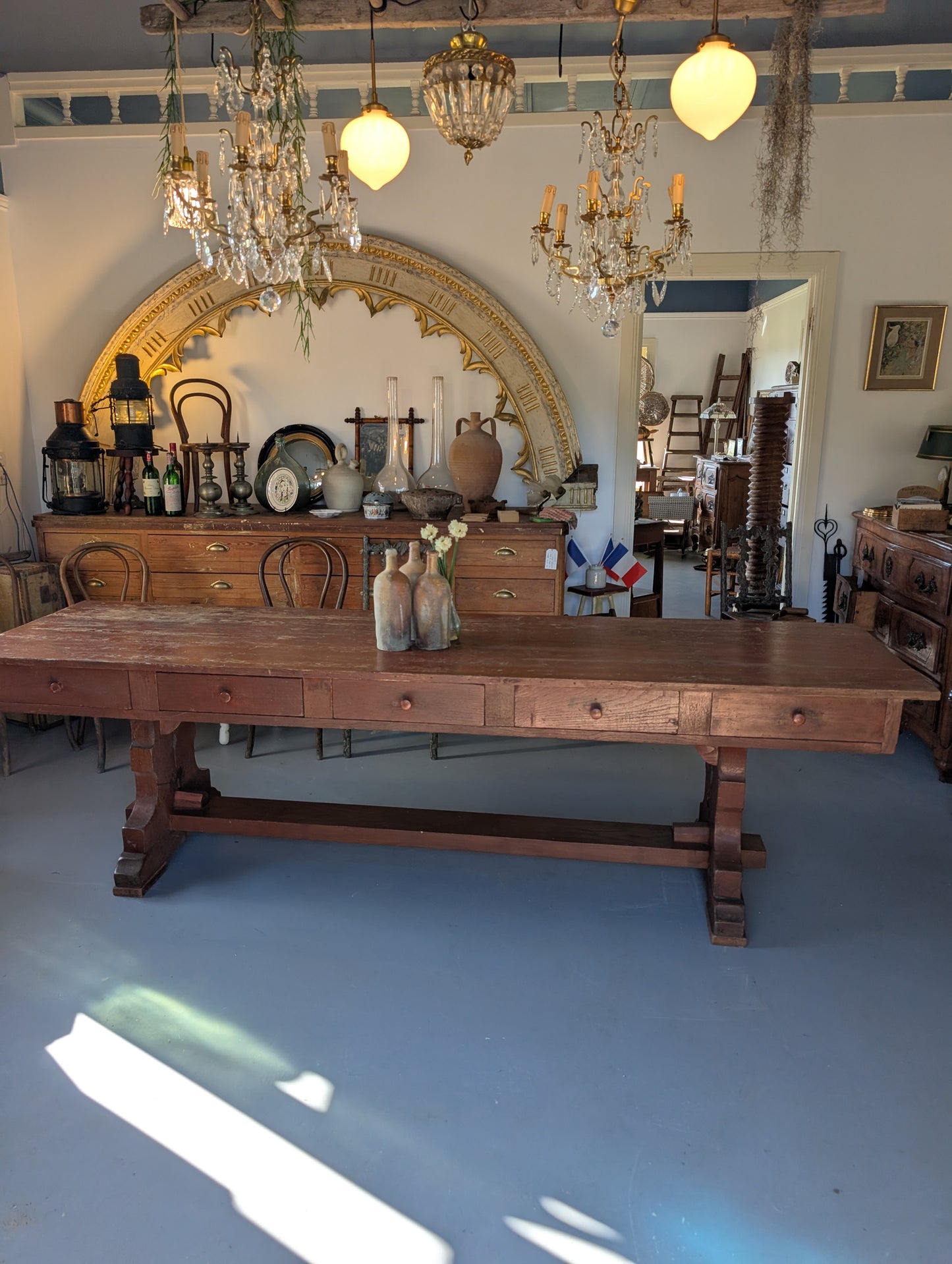 Monastery Table with 10 drawers XIXe