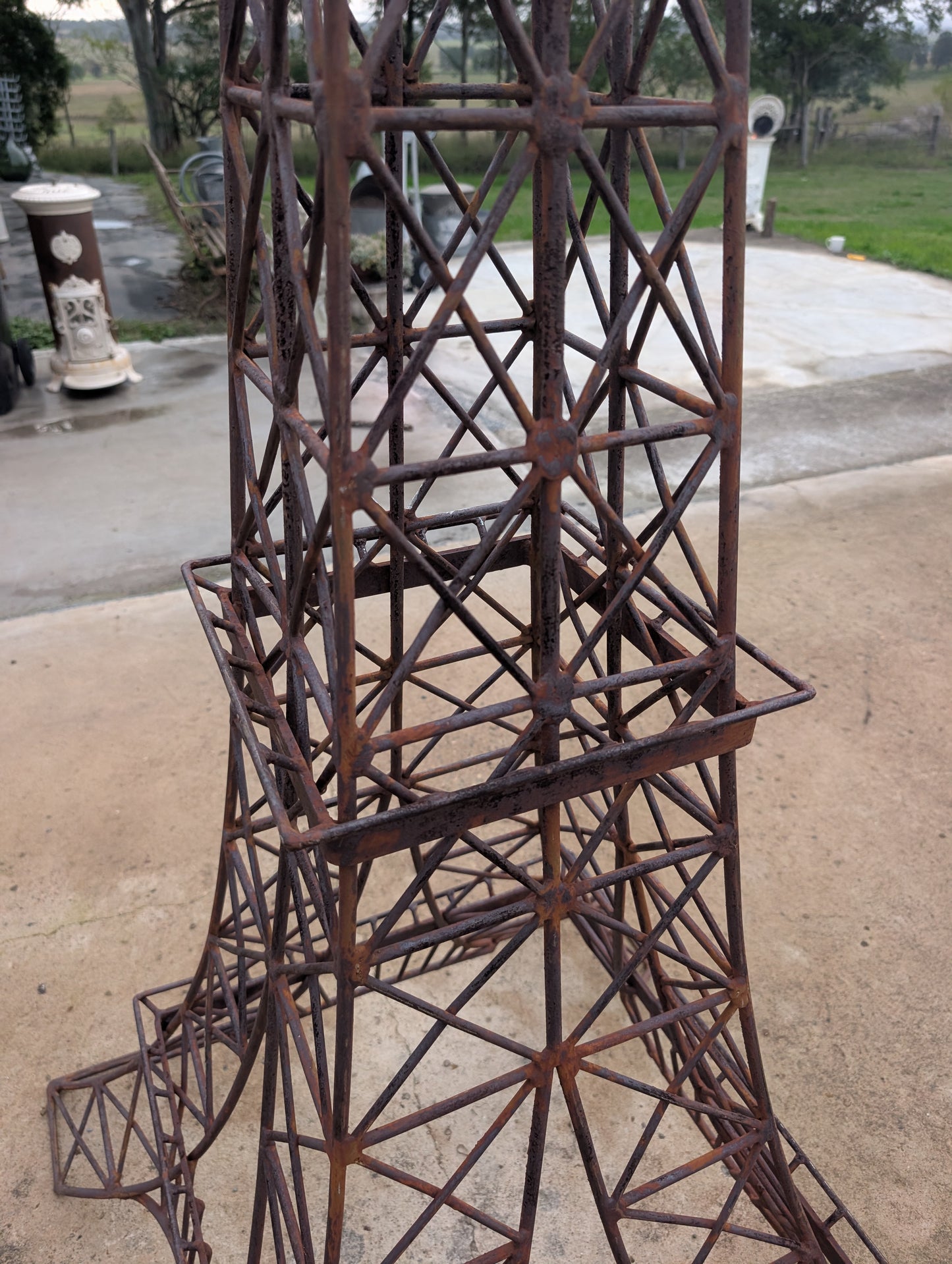 Eiffel Tower wrought iron garden stand (229 x 82 x 82cm)
