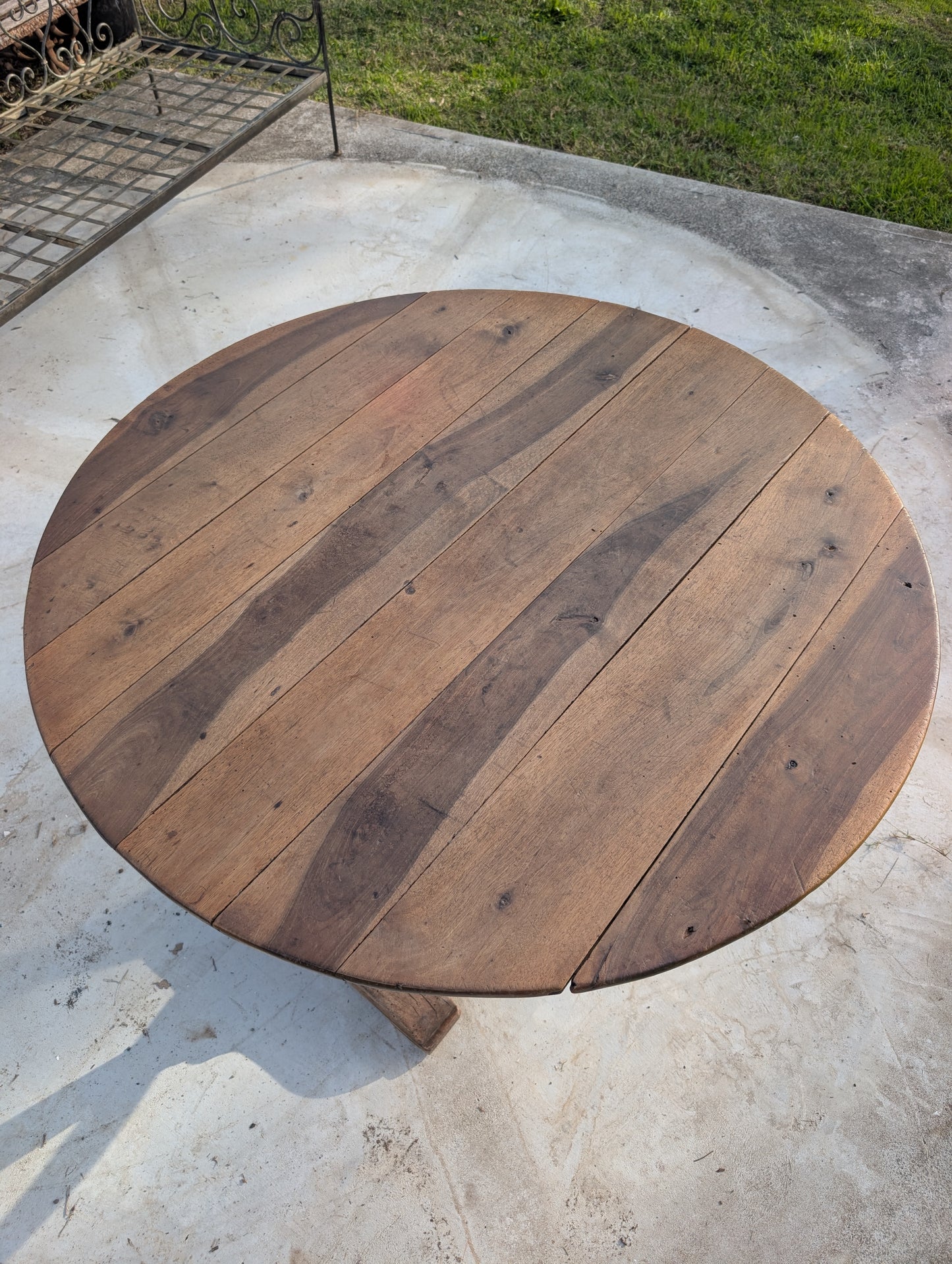 19th-Century French Walnut Wine Tasting Table