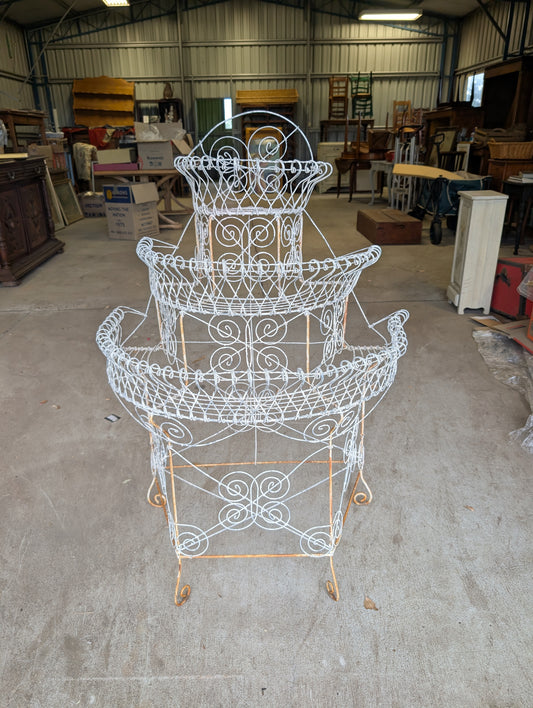 French Wire Framed Plant Stand