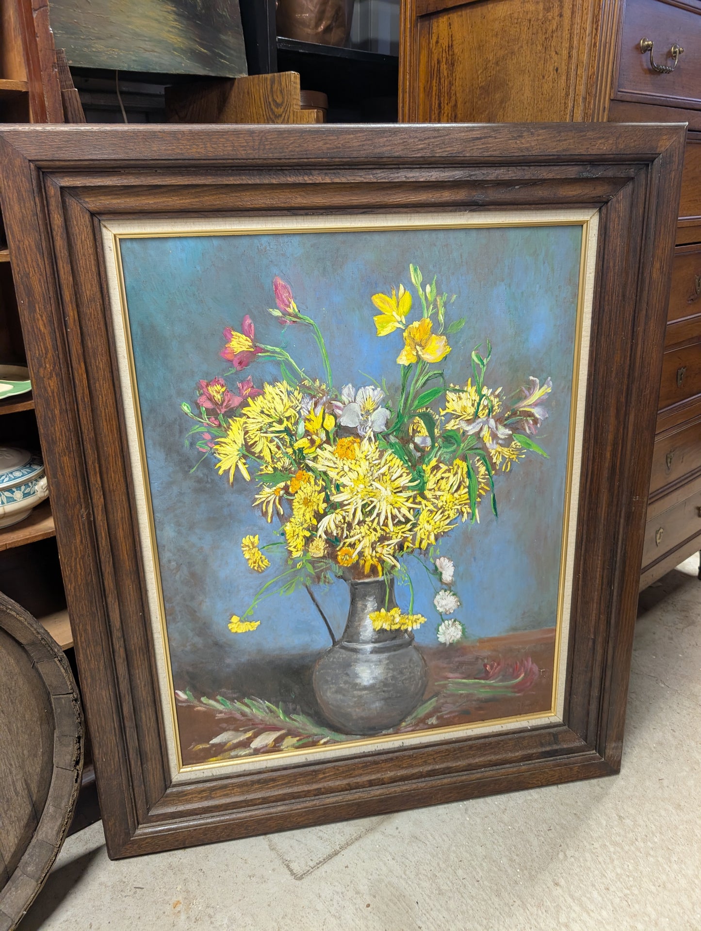 "Bouquet de fleurs" by Gisèle Rouquette - post impressionism - CXXth
