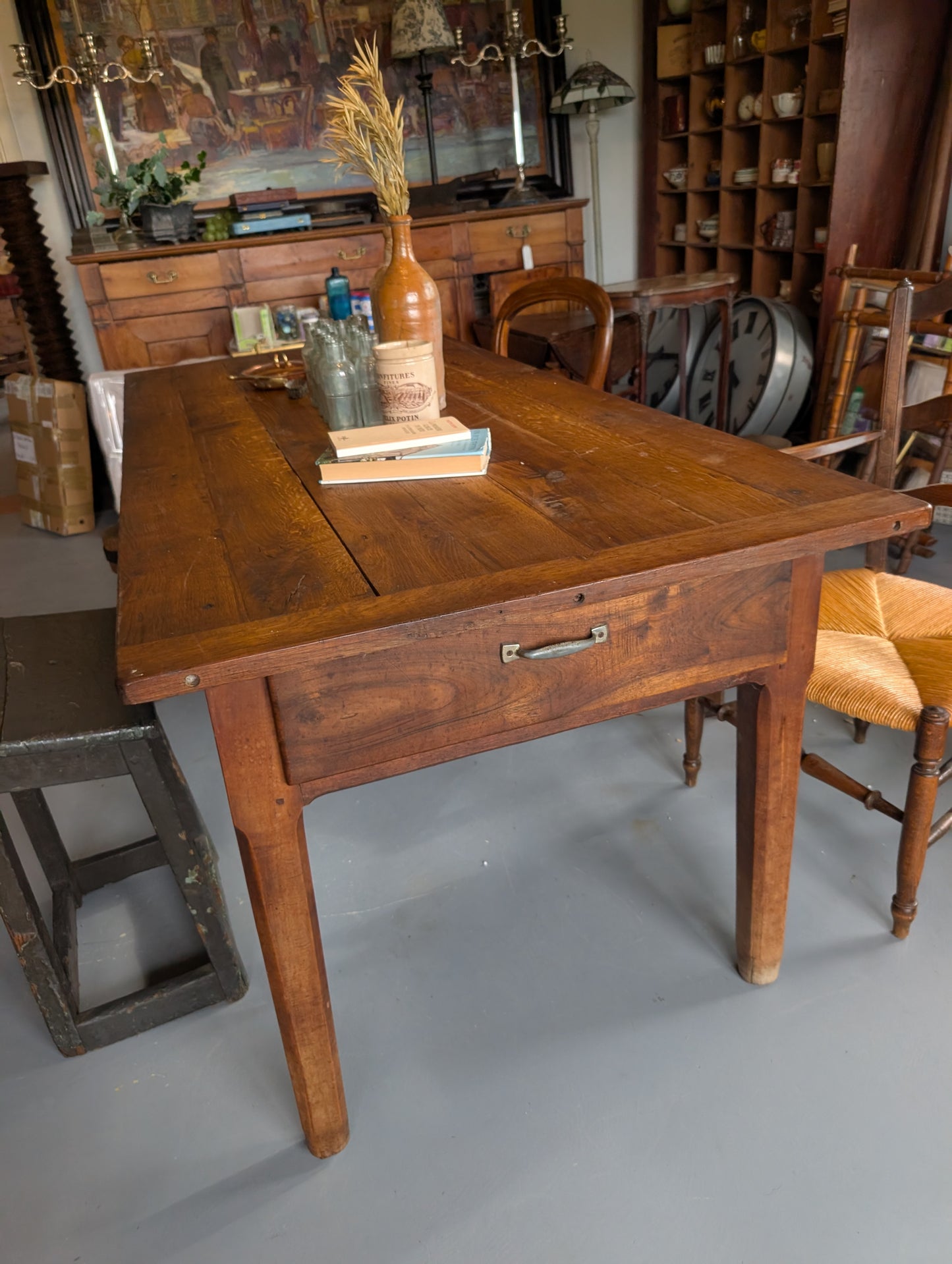 French Farm table 3 drawers