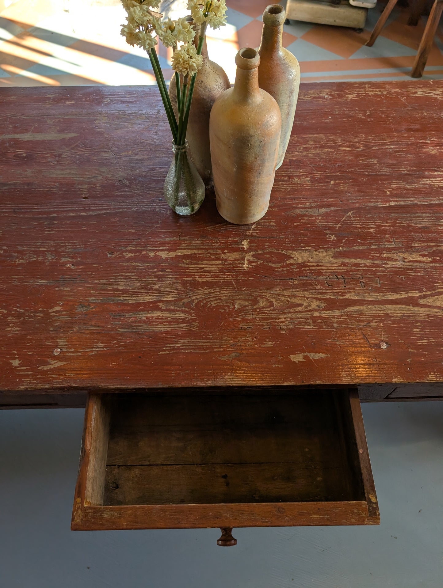 Monastery Table with 10 drawers XIXe
